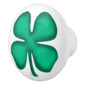 Lucky 4 Leaf Irish Clover Keramik Knopf Keramikknauf (Rechts)