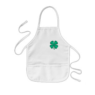 Lucky 4 Leaf Irish Clover Kids Kinderschürze