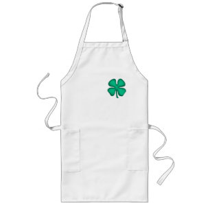 Lucky 4 Leaf Irish Clover lange Koch Schürze