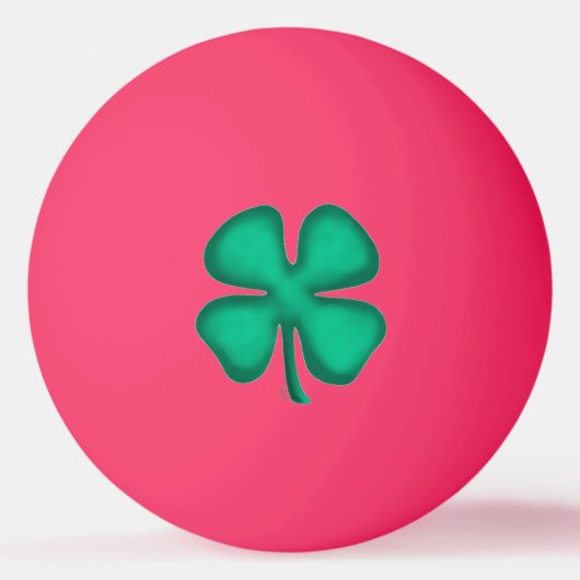 Lucky 4 Leaf Irish Clover og 1-Sterne Tischtennisb Tischtennisball (Vorderseite)