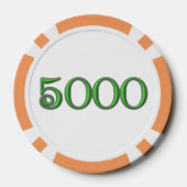 Lucky 4 Leaf Irish Clover org 5 K Strip Poker Chip (Rückseite)