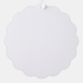 Lucky 4 Leaf Irish Clover scalloped paper ornament (Rückseite)