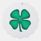 Lucky 4 Leaf Irish Clover scalloped paper ornament Karte (Vorderseite)