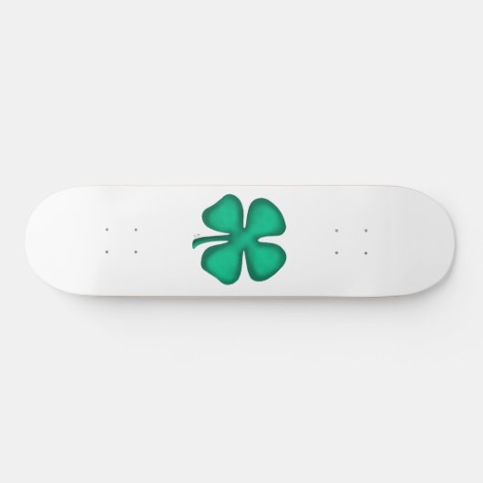 Lucky 4 Leaf Irish Clover Skateboard (Horizontal)