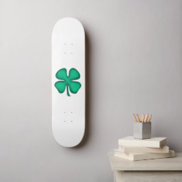 Lucky 4 Leaf Irish Clover Skateboard