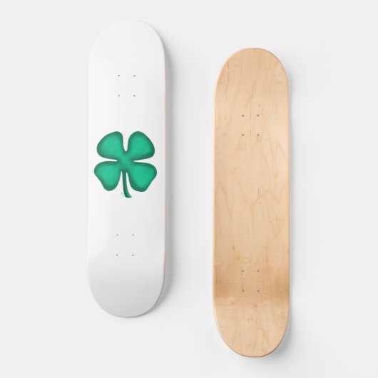 Lucky 4 Leaf Irish Clover Skateboard (Vorderseite)