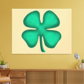 Lucky 4 Leaf Irish Clover tan Leinwand drucken (Insitu (Wohnzimmer))