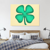 Lucky 4 Leaf Irish Clover tan Leinwand drucken (Insitu (Schlafzimmer))