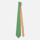 Lucky 4 Leaf Irish Clover tan necktie Krawatte (Vorderseite)