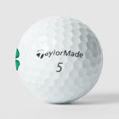 Lucky 4 Leaf Irish Clover Taylor Made Golf Bälle (Logo)