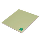 Lucky 4 Leaf Irish Clover tiny lt green large tile Fliese (Seite)