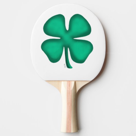 Lucky 4 Leaf Irish Clover Tischtennis Paddle Tischtennis Schläger (Vorderseite)