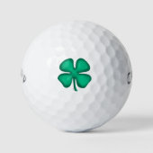 Lucky 4 Leaf Irish Clover Warbird Golf Bälle (Vorderseite)