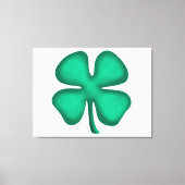Lucky 4 Leaf Irish Clover weiße Leinwand drucken (Vorderseite)
