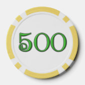Lucky 4 Leaf Irish Clover yl 500 Streifen Poker Ch Pokerchips (Rückseite)