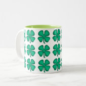 Lucky 4 Leaf Irish Clover zwei Töne Tasse (Vorderseite Links)