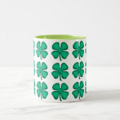 Lucky 4 Leaf Irish Clover zwei Töne Tasse (Mittel)
