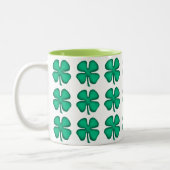 Lucky 4 Leaf Irish Clover zwei Töne Tasse (Links)