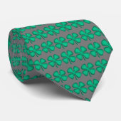 Lucky 4 Leaf Irish Florgray necktie Krawatte (Gerollt)