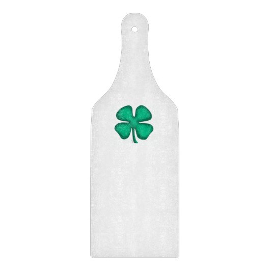 Lucky 4 Leaf Irish Kleber Paddel Schneidebrett (Vorderseite)