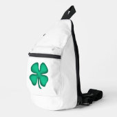 Lucky 4 Leaf Irish Kleber weißen Rucksack (Rechte Ecke)