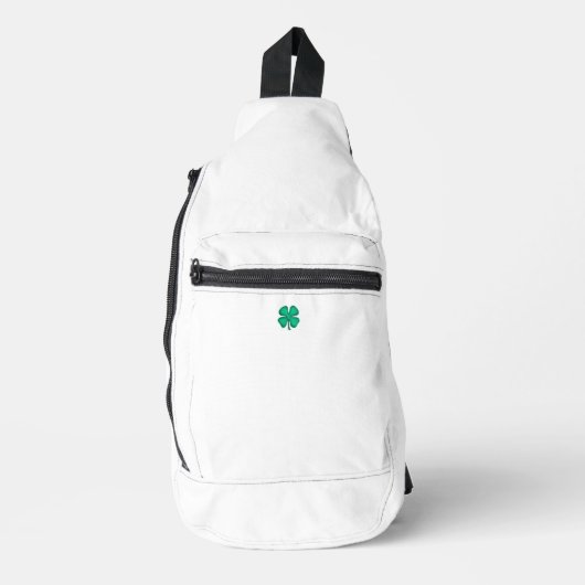 Lucky 4 Leaf Irish Kleber weißen Rucksack (Vorderseite)