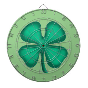 Lucky 4 Leaf Irish Klee grüne Tafel Dartscheibe