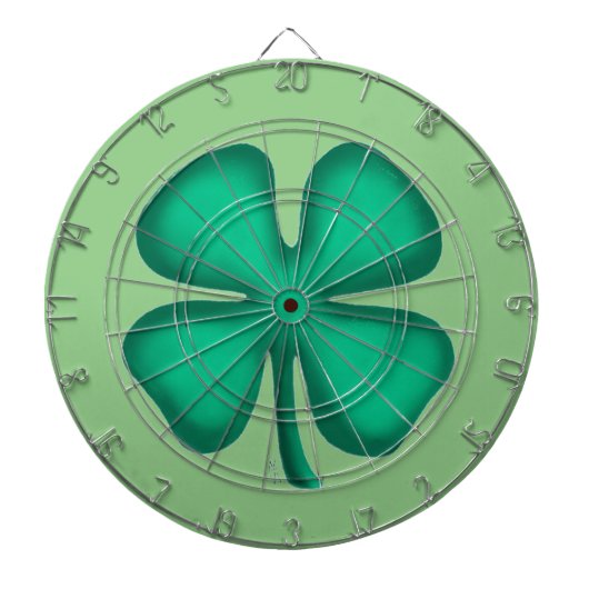 Lucky 4 Leaf Irish Klee grüne Tafel Dartscheibe (vorne)