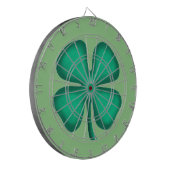 Lucky 4 Leaf Irish Klee grüne Tafel Dartscheibe (Vorderseite Links)
