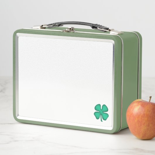 Lucky 4 Leaf Irish Klee weiß n grüne lunchbox (Beispiel)