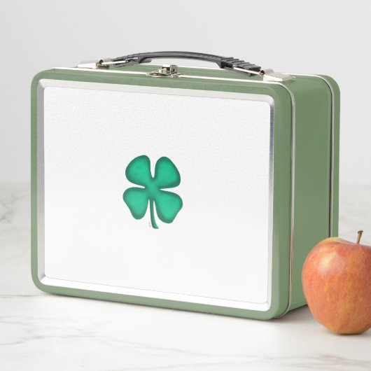 Lucky 4 Leaf Irish Klee weiß n grüne lunchbox (Beispiel)
