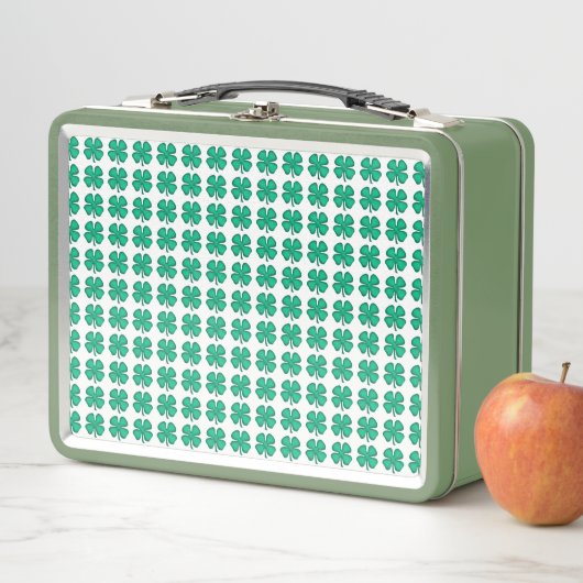 Lucky 4 Leaf Irish Klee weiß n grüne lunchbox (Beispiel)