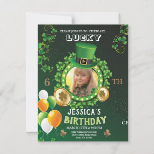 Lucky 6. Geburtstag, St. Patrick's Day Feiertagskarte