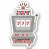 Lucky 777 Slotmaschinenkontur Aufkleber (Vorderseite)