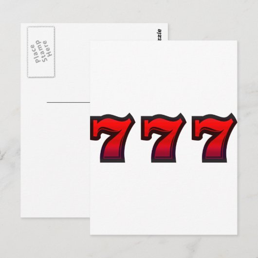 Lucky 7s postkarte (Vorne/Hinten)