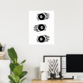 Lucky 8 Ball | Retro-Pool-Billard-Wandposter Poster (Heimbüro)