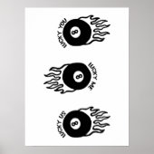 Lucky 8 Ball | Retro-Pool-Billard-Wandposter Poster (Vorne)