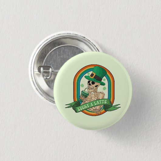 Lucky A Latte Button (Vorne & Hinten)
