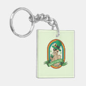 Lucky A Latte - Skelett, Kaffee und Kleider Schlüsselanhänger (Vorderseite links)