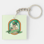 Lucky A Latte - Skelett, Kaffee und Kleider Schlüsselanhänger (Rückseite)