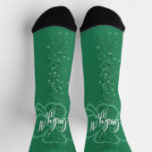 Lucky AF | Cute St Patricks Day Irish Quote Socken (Oben)