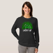 Lucky Af Funny St Patrick S Day Rainbow Kleeblatt T-Shirt (Vorne ganz)