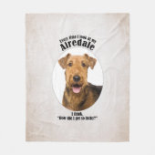 Lucky Airedale Fleecedecke (Vorderseite)