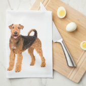Lucky Airedale Geschirrtuch (Viertel Falte)