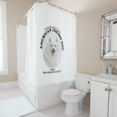 Lucky American Eskimo Dog Duschvorhang (Beispiel)