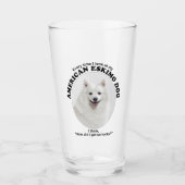 Lucky American Eskimo Dog Glas (Vorderseite)