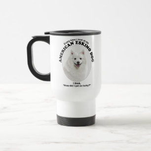 Lucky American Eskimo Dog Reisebecher