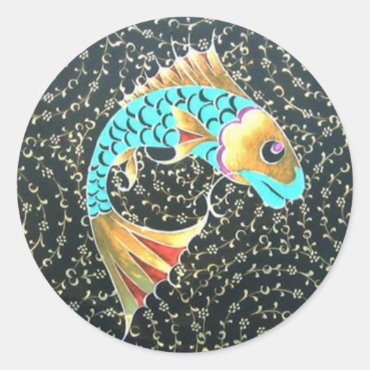 Lucky Amulet Good Fortune Symbol Runder Aufkleber (Vorderseite)