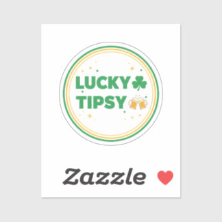 Lucky And Tipsy Lustiger Bier Klee St. Patrick's D Aufkleber