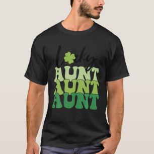 Lucky Aunt Happy St Patrick's Day Irish Family Gif T-Shirt